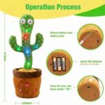 Ayeboovi Dancing Talking Cactus Baby Toy Mimicking Recording Cactus Toy Repeats What You Say 120 Songs Toddler Toys Easter Gifts for Kids Birthday Pranks for Toddlers Autism Toys for 3 4 5 6+ - Image 9