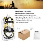 3D-Rings Industrial Fall Protection Safety Harness With Waist Tounge Buckle | Leg Tounge Buckles | Waist & Shoulder Pad Support CSA＆ANSI Compliant Full Body Personal Protection Equipment - Image 8