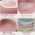 3 Pcs Hamster Ceramic Food Bowl, Turning Food Water Dish for Hamster Gerbil Hedgehog Rat Rodent (Green +Pink+Blue) - Image 5