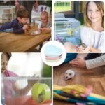 3 Pcs Hamster Ceramic Food Bowl, Turning Food Water Dish for Hamster Gerbil Hedgehog Rat Rodent (Green +Pink+Blue) - Image 6