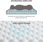 Patas Lague Orthopedic Dog Bed Large Sized Dog 91x61cm, Waterproof Soft Comfortable Egg Crate Foam Large Pet Beds Crate Mat with Removable Washable Cover and Nonskid Bottom, Black - Image 4