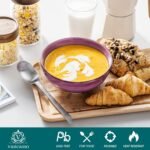 vancasso Bonita 27 Oz Cereal Bowls Set of 6, Ceramic Bowls, 6 Inch Soup Bowls, Dishwasher & Microwave Safe - Image 4