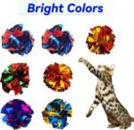 Cat Toys 20 Packs Interactive Crinkle Ball, 2.3 Inch Bright Colors Cat Ball Toys to Attract and Engage Cats, Beat Boredom, Boost Exercise, and Promote a Healthy Lifestyle for Indoor Cats - Image 4