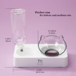Marchul Tilted Cat Bowl Set for Food and Water, Food Feeding Raised Dishes for Puppies - Image 7