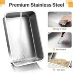 Enclosed Stainless Steel Cat Litter Box with Lid，XL Large Metal Cat Box with Drawer for Big Cats,Top Exit Kitty Litter Box Includes Scoop, Filter Pedal,Odor Control, Easy Cleaning - Image 6