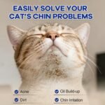 Cat Acne Chin Treatment – Dual-Finger Wipes for Feline Acne&Blackheads,Natural No-Rinse Formula,Gentle Skincare for Sensitive Cat Chin (60pcs) - Image 3