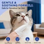 Cat Acne Chin Treatment – Dual-Finger Wipes for Feline Acne&Blackheads,Natural No-Rinse Formula,Gentle Skincare for Sensitive Cat Chin (60pcs) - Image 6