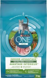 Purina ONE +Plus Dry Cat Food, Indoor Advantage Turkey - 3 kg Bag - Image 3