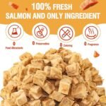 100g Freeze-Dried Salmon Cats Treats,High-Protein,Grain-Free,Crunchy Cat Treats,Single Ingredient Salmon Dog Treat Bite-Sized Pieces,for Cats' Skin and Coat Health - Image 6
