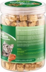 100g Freeze-Dried Salmon Cats Treats,High-Protein,Grain-Free,Crunchy Cat Treats,Single Ingredient Salmon Dog Treat Bite-Sized Pieces,for Cats' Skin and Coat Health - Image 10