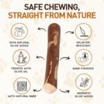 Wildfang® Olive Wood Chewing Sticks for Dogs, M – Tough Chew Toys for Aggressive Chewers, Puppy Chew Toys for Teething, Training for Chewing Muscles, Olive Wood Stick for Dogs 15–25 kg (Pack of 1) - Image 6