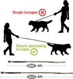 Heavy Duty Tactical Dog Leash with Quick Release Carabiner and Highly Reflective Threads,4-6FT Power Stretch Dog Leash for Medium Large Dogs (Army Green) - Image 7