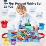hahaland Montessori Toys for 1 Year Old - Toddler Toys for 1 2 Year Old Boys Girls Toy, Montessori Educational Baby Toy 6-12-18 Months, 10 in 1 Fishing Game with Baby Stacking Cups - Image 3