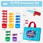 hahaland Montessori Toys for 1 Year Old - Toddler Toys for 1 2 Year Old Boys Girls Toy, Montessori Educational Baby Toy 6-12-18 Months, 10 in 1 Fishing Game with Baby Stacking Cups - Image 9