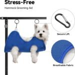 Foldable Dog Grooming Arm with Clamp: Adjustable Height 66cm-102cm, Dog Grooming Table Arm with Hammock and No-Sit Holder, Grooming Restraint for Small Medium Dogs at Home or Salon - Image 4