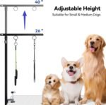 Foldable Dog Grooming Arm with Clamp: Adjustable Height 66cm-102cm, Dog Grooming Table Arm with Hammock and No-Sit Holder, Grooming Restraint for Small Medium Dogs at Home or Salon - Image 5