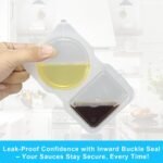 20-Pack Reusable Double Compartment Snack Containers with Lids - BPA-Free PP Meal Prep Bento Boxes for Kids Lunch, Fruit & Dips, Microwave/Dishwasher Safe - Image 6