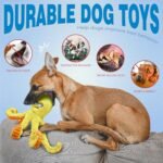 LEGEND SANDY Tough Dog Toys, Stuffed Chew Large Dog Toys to Keep Them Busy, Interactive Squeaky Tug of War Doggie Toy, Crinkle Yellow Octopus - Image 5