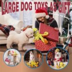 LEGEND SANDY Tough Dog Toys, Stuffed Chew Large Dog Toys to Keep Them Busy, Interactive Squeaky Tug of War Doggie Toy, Crinkle Yellow Octopus - Image 8