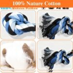 3PCS Small Dog Rope Toys: 35cm Puppy Chew Toy for Teething & Dental Care - 100% Cotton Tug of War Rope for Boredom Relief - Interactive Toy for Medium and Small Dogs (Random Colors) - Image 4