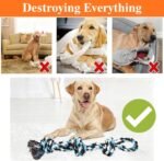 3PCS Small Dog Rope Toys: 35cm Puppy Chew Toy for Teething & Dental Care - 100% Cotton Tug of War Rope for Boredom Relief - Interactive Toy for Medium and Small Dogs (Random Colors) - Image 6