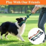 3PCS Small Dog Rope Toys: 35cm Puppy Chew Toy for Teething & Dental Care - 100% Cotton Tug of War Rope for Boredom Relief - Interactive Toy for Medium and Small Dogs (Random Colors) - Image 7