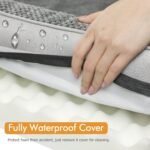 Nepfaivy Dog Bed Extra Large - Waterproof Bolster Dog Bed for Extra Large Dogs with Removable and Washable Cover, Dark Grey, 111x80cm - Image 4
