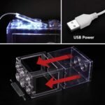 Small Betta Fish Tank, Aquarium Tank Kit with LED Lighting, 0.6 Gallon Stackable Fighting Fish Tank Set, Fish Bowl Accessories for Turtle Reptile Shrimp Crab Insects as Decoration - Image 6