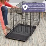 MidWest Homes for Pets Single Door iCrate 76cm Long Dog Crate, Includes Leak-Proof Pan, Floor Protecting Feet, Divider Panel and New Patented Features, Black, Model 1530 - Image 7
