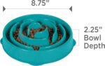 Outward Hound Fun Feeder Slo Bowl, Medium Slow Feeder Dog Bowl, 2 Cups, Turquoise - Image 8
