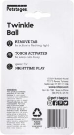 Petstages Twinkle Ball Quiet Nighttime Light Up Cat Ball Toy - Image 4