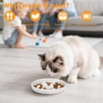 Ceramic Cat Slow Feeder Bowl, 16 cm Wide Slow Eating Cat Bowl for Dry and Wet Food, Anti Gulping Shallow Pet Interactive Puzzle Feeder for Cats and Small Dogs, Dishwasher Safe (White) - Image 9