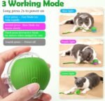 Interactive Cat Toys for Indoor Cats,Jouet Pour Chat Smart Silicone Rolling Ball with Tail,Obstacle Avoidance and Motion Activated,Puppy Puzzle Toys for Bored Indoor Adult Cats & Dogs (Green) - Image 5