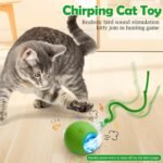 Interactive Cat Toys for Indoor Cats,Jouet Pour Chat Smart Silicone Rolling Ball with Tail,Obstacle Avoidance and Motion Activated,Puppy Puzzle Toys for Bored Indoor Adult Cats & Dogs (Green) - Image 6