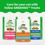 GREENIES Feline Cat Treats Natural Dental Care, Oven Roasted Chicken Flavour, 2.1oz. Pouch - Image 9