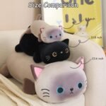 SQEQE Weighted Black Cat Stuffed Animals, Weighted Black Cat Plush, Cute Plushies Toy Gift for Kids Adults(9.8 Inch, 0.8 Lbs) - Image 5