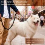 STAVAN Dog Leash for Large Dogs, 4-6FT Heavy Duty No Pull Bungee Shock Absorbing Tactical Leash with 2 Padded Handles, Quick Release Carabiner & Seatbelt Clip (Coyote Brown) - Image 8