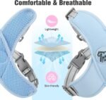 Pawaboo Small Dog Harness and Leash Set, Puppy Harness X-Frame No Pull No Choke, Dog Vest Harness Adjustable for Small Medium Sized Dogs, Soft Breathable Pet Harness for Walking Outing (S, Blue) - Image 6