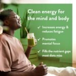 Genuine Health Greens+ Extra Energy Superfood Powder, 30 servings, Spirulina and Wheat Grass, Natural Cappuccino Flavour,445g - Image 4