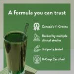 Genuine Health Greens+ Extra Energy Superfood Powder, 30 servings, Spirulina and Wheat Grass, Natural Cappuccino Flavour,445g - Image 7