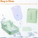 Automatic Pet Feeder Small&Medium Pets Automatic Food Feeder and Waterer Set 3.8L, Travel Supply Feeder and Water Dispenser for Dogs Cats Pets (Light Green) - Image 7