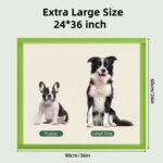 Dog Pee Pads Extra Large 24"x36", 50 Count Super Absorbent Disposable Puppy Training Pads with Leak-Proof & Quick-Dry, XL Potty Pads for Dogs, Doggie, Cats, and Puppies, Green - Image 3