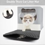Enclosed Cat Litter Box with Stainless Steel Drawer & Lid - Extra Large, Leak-Proof and Odor-Control Covered Design Litter Tray or Indoor Cats, Includes Litter Scoop & Mat - Image 6