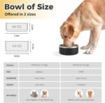 Dog Bowl, Anti-Slip Dog Water Bowl and Food Bowl, Non-Rusting Stainless Steel Dog Bowls, Durable and Easy to Clean, Suitable for Medium and Large Dogs (40Ounces, Black) - Image 3