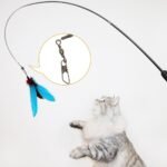 DONGKER Cat Teaser Wand,Retractable Kitten Fishing Pole Toy for Cat Kitten Reduce Boredom(Not Include Replacement) - Image 3