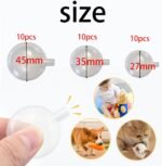 Replacement Squeakers for Dog Toys, 27mm/35mm/45mm Toy Noise Maker Plush Toy Repair Reed Insert Airbag Replacement for Dog Cat Toy Repair Round(30 pcs) - Image 3