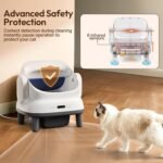 Happypaw Open-Top Self Cleaning Litter Box - Large Capacity Automatic Litter Box for Multiple Cats with Safety Protection, App Control, Odor-Free, Anti-Leakage Material, Includes Trash Bags - Image 4