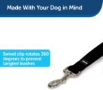 PetSafe Nylon Dog Leash - Strong, Durable, Traditional Style Leash with Easy to Use Bolt Snap - 3/4" x 6', Black - Image 3