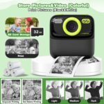 masterbee Kids Instant Print Camera, Birthday Gifts for Boys and Girls, Kids Digital Camera Toys, 1080P HD Video, 3 4 5 6 7 8 9 10 11 12 Year Old Boy Gifts/Girl Gifts (Black) - Image 6