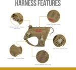 OneTigris Tactical Dog Harness for Large Dogs,No-Pull Dog Harness Vest with Hook & Loop Panels, Military Dog Harness Adjustable Dog Vest Harness for Walking Hiking Training (Coyote Brown,Medium) - Image 6